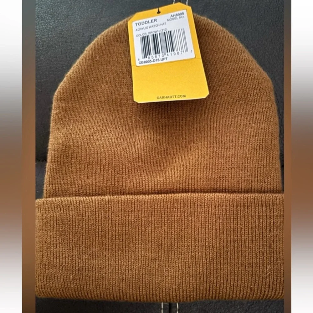 Carhartt Toddler Beanie - Brown- Acrylic,
Size-Infant/Toddler NEW WITH TAGS - Picture 2 of 5